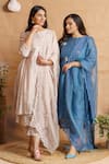 Buy Naaz By Noor Pink Cotton, Organza, Silk Chanderi Embroidered Kurta Set Online at Aza Fashions Buy_Naaz By Noor_Pink Cotton, Organza, Silk Chanderi Embroidered Kurta Set _Online_at_Aza_Fashions