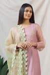 Buy_Naaz By Noor_Purple Cotton, Organza, Silk Chanderi Embroidered Kurta Set _Online_at_Aza_Fashions