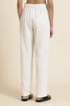 Buy_Genes Lecoanet Hemant_White Global Organic Textile Standard Certified Cotton Lecia Trousers  _Online_at_Aza_Fashions