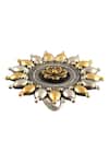 Noor_Gold Plated Floral Adjustable Ring _Online_at_Aza_Fashions