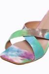 NR By Nidhi Rathi_Multi Color Tie-dye Tie And Dye Block Heels_at_Aza_Fashions