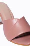 NR By Nidhi Rathi_Pink Plain Transparent Block Heels_at_Aza_Fashions