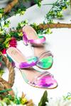 Buy_NR By Nidhi Rathi_Multi Color Tie-dye Rainbow Block Heels_at_Aza_Fashions