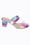 NR By Nidhi Rathi_Multi Color Tie-dye Rainbow Block Heels_Online_at_Aza_Fashions