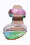 Shop_NR By Nidhi Rathi_Multi Color Tie-dye Rainbow Block Heels_Online_at_Aza_Fashions