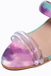 NR By Nidhi Rathi_Multi Color Tie-dye Rainbow Block Heels_at_Aza_Fashions