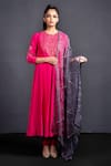 Neha & Tarun_Purple Kurta Modal Silk Round Embroidered Set _Online_at_Aza_Fashions