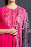 Neha & Tarun_Purple Kurta Modal Silk Round Embroidered Set _at_Aza_Fashions