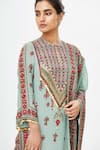 Buy_Nakul Sen_Green Chiffon Round Embroidered Kurta Set_Online_at_Aza_Fashions