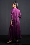 Shop_Neha & Tarun_Purple Modal Satin Cotton Round Embroidered Kurta And Pant Set _at_Aza_Fashions