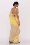 Shop_Nakul Sen_Yellow Chiffon Sequin Embroidered Saree Set_at_Aza_Fashions