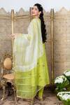 Shop_Nadima Saqib_Green Anarkali Chanderi Leggings Lycra And Dupatta Organza Resham & Set _Online_at_Aza_Fashions