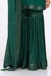 Shop_Nakul Sen_Green Chiffon Sequin Keyhole Embroidered Kurta Set _Online_at_Aza_Fashions