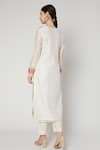 Shop Nadima Saqib White Georgette, Chanderi Silk Round Kurta Set at Aza Fashions Shop_Nadima Saqib_White Georgette, Chanderi Silk Round Kurta Set _at_Aza_Fashions