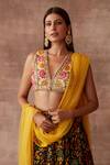 Neeta Lulla_Multi Color Basmina Chanderi Silk Lehenga Set_Online_at_Aza_Fashions