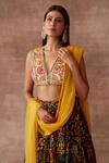 Buy_Neeta Lulla_Multi Color Basmina Chanderi Silk Lehenga Set_Online_at_Aza_Fashions