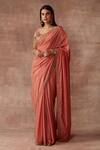 Buy_Neeta Lulla_Orange Organza Leila Zari Border Saree With Blouse_at_Aza_Fashions