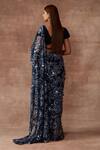 Shop_Neeta Lulla_Blue Tulle Embellished Sequin Sweetheart Neck Cosmos Saree With Blouse_at_Aza_Fashions
