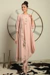 Buy_Neha & Tarun_Pink Light Drape Kurta _at_Aza_Fashions