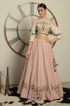 Buy_Neha & Tarun_Pink Lehenga And Cold-shoulder Blouse_at_Aza_Fashions