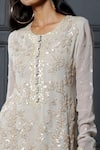 Shop_Nandita Thirani_White Crepe, Chiffon, Georgette Round Embroidered Kurta And Palazzo Set _Online_at_Aza_Fashions