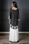 Shop_Nandita Thirani_Black Muslin Boat Embroidered Kurta And Palazzo Set _at_Aza_Fashions