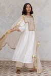 Buy_Nirjara_White Organza Silk Aari Embroidery, Pita Dilraz Dupatta _Online_at_Aza_Fashions