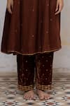 Nirjara Brown Anarkali - Mashru , Pant - Velvet Marodi Mumtaz Peshwaz And Set at Aza Fashions Nirjara_Brown Anarkali - Mashru , Pant - Velvet Marodi Mumtaz Peshwaz And Set _at_Aza_Fashions