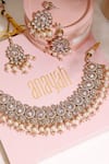 Buy_Anayah Jewellery_Studded Bead Drop Choker Set _Online_at_Aza_Fashions