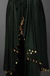 PRAHNAAYA_Green Satin Silk Embroidery Round Kurta And Pant Set _at_Aza_Fashions