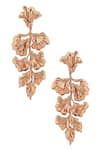 Opalina Soulful Jewellery_Gold Plated Handcrafted Floral Long Statement Earrings _Online_at_Aza_Fashions