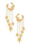 Buy_Opalina Soulful Jewellery_Gold Plated Handcrafted Chain Tassel Hoop Long Earrings _at_Aza_Fashions