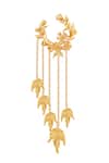 Opalina Soulful Jewellery_Gold Plated Handcrafted Chain Tassel Hoop Long Earrings _Online_at_Aza_Fashions