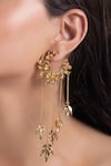 Buy_Opalina Soulful Jewellery_Gold Plated Handcrafted Chain Tassel Hoop Long Earrings _Online_at_Aza_Fashions