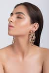 Buy_Opalina Soulful Jewellery_Gold Plated Handcrafted Bird Long Statement Earrings _Online_at_Aza_Fashions