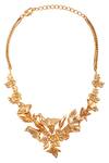 Opalina Soulful Jewellery_Gold Plated Handcrafted Floral Carved Collar Necklace _Online_at_Aza_Fashions
