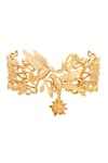 Opalina Soulful Jewellery_Gold Plated Handcrafted Dove Carved Choker _Online_at_Aza_Fashions