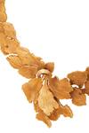 Opalina Soulful Jewellery_Gold Plated Handcrafted Leaf Carved Collar Necklace _at_Aza_Fashions