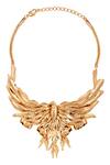 Opalina Soulful Jewellery_Gold Plated Handcrafted Bird Carved Collar Necklace _Online_at_Aza_Fashions