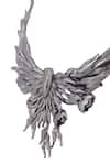 Shop_Opalina Soulful Jewellery_Silver Plated Handcrafted Bird Carved Collar Necklace _Online_at_Aza_Fashions