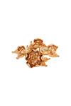 Opalina Soulful Jewellery_Gold Plated Handcrafted Floral Two Finger Ring _Online_at_Aza_Fashions