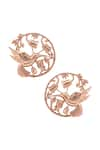 Buy_Opalina Soulful Jewellery_Gold Plated Handcrafted Floral Statement Studs _Online_at_Aza_Fashions