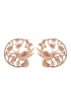 Opalina Soulful Jewellery_Gold Plated Handcrafted Floral Statement Studs _Online_at_Aza_Fashions