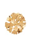 Shop_Opalina Soulful Jewellery_Gold Plated Handcrafted Floral Statement Studs _Online_at_Aza_Fashions