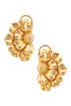 Opalina Soulful Jewellery_Gold Plated Handcrafted Floral Statement Studs _Online_at_Aza_Fashions