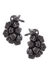 Opalina Soulful Jewellery_Silver Plated Handcrafted Floral Statement Studs _Online_at_Aza_Fashions