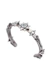 Shop_Outhouse_Silver Plated Crystal Evil Eye Cuff _at_Aza_Fashions