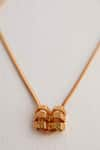 Shop_Outhouse_Gold Plated Poppi Bolt Pendant Necklace _Online_at_Aza_Fashions