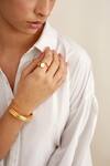Buy_Outhouse_Gold Plated Poppi Clump Ring _Online_at_Aza_Fashions