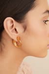 Outhouse_Gold Plated Poppi Tuscon Hoops _at_Aza_Fashions